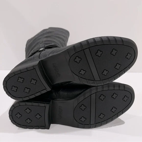 LifeStride Xtrovert Riding Boots Vegan Leather Wide Calf Black Size 8.5WIDE NEW - Picture 14 of 16